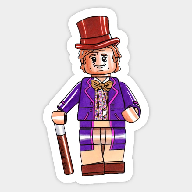 Willy Wonka Minifigure Sticker by schultzstudio